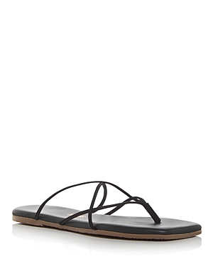 Shop Tkees Women's Elle Square Toe Thong Sandals In Black