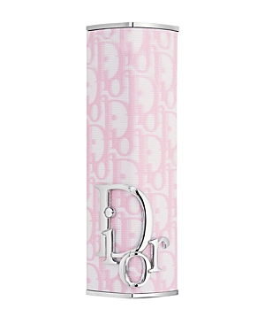 Shop Dior Addict Limited Edition Shine Lipstick Couture Case - Refillable In Pink Oblique
