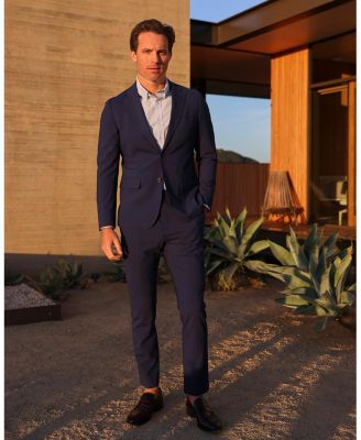  Fresco  Suit Jacket  Navy Solid