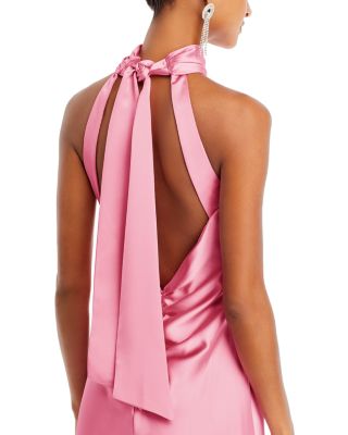 Sleeveless Satin Gown - Exclusive