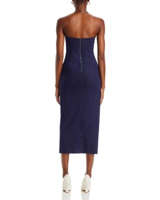 knee length dresses for ladies Bardot Eleni Denim Midi Dress MSRP $179 – DGFOutlet