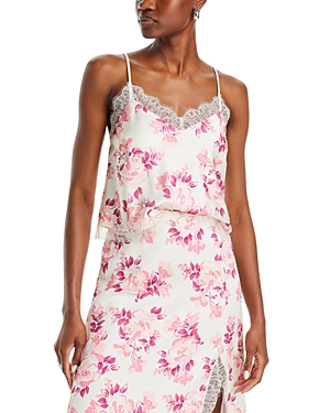 Lucy Paris Donna Lace Trim Camisole In Pink