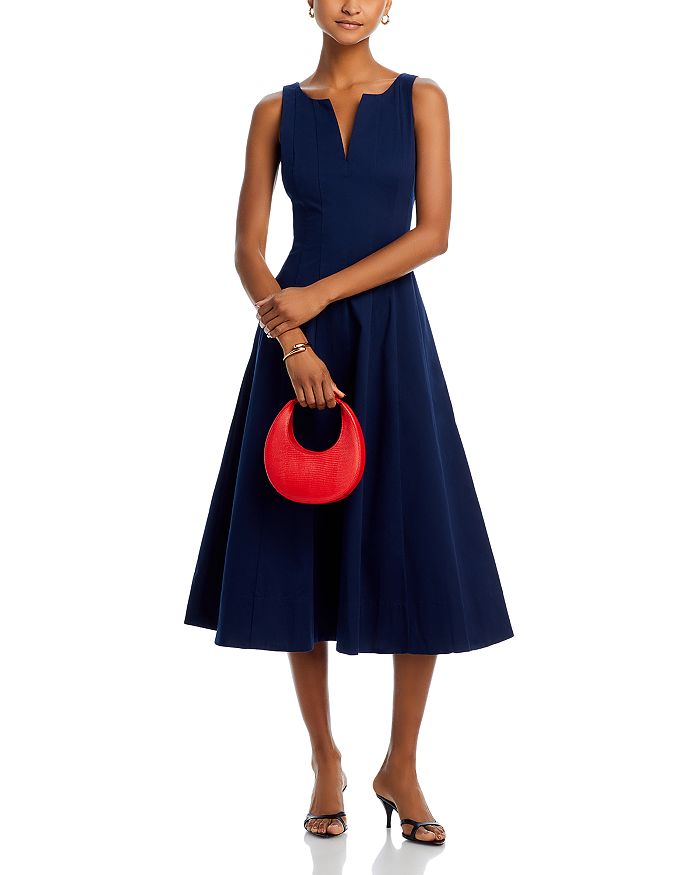 AQUA PANELED MIDI DRESS - EXCLUSIVE 