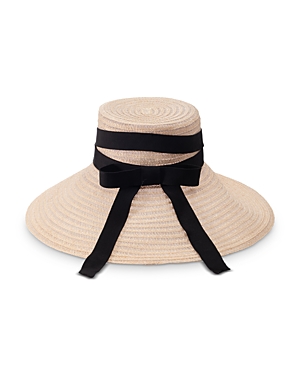 Shop Eugenia Kim Mirabel Wide Brim Woven Hat In Ivory/black