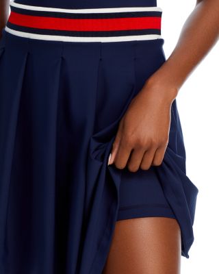 AQUA Collared Pleated Mini Dress - Exclusive | Bloomingdale's