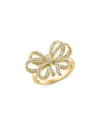 Bloomingdale's Fine Collection Diamond Bow Ring in 14K Yellow Gold, 0.45 ct. t. w.
