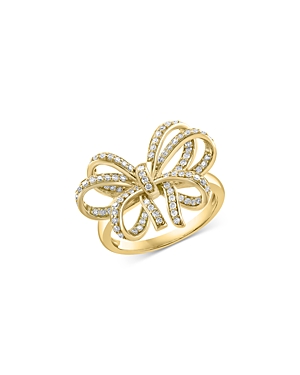 Diamond Bow Ring in 14K Yellow Gold, 0.45 ct. t.w.