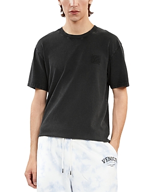 Shop The Kooples Chest Embroidered Logo Tee In Black