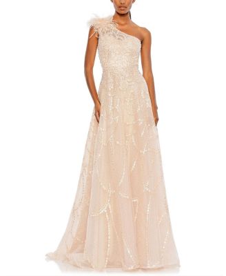 Mac Duggal - Embellished One Shoulder A Line Gown