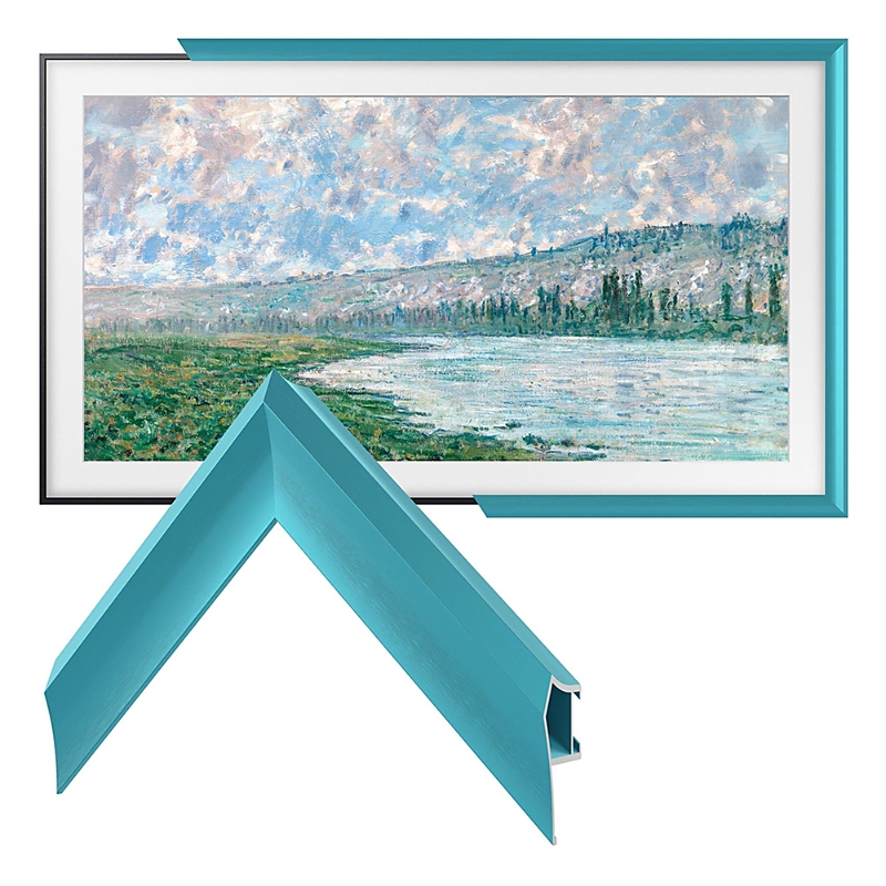 Deco Tv Frames 55 Alloy Prismatic Frame For Samsung The Frame Tv 2021-2024 In Prismatic Caribbean Turquoise