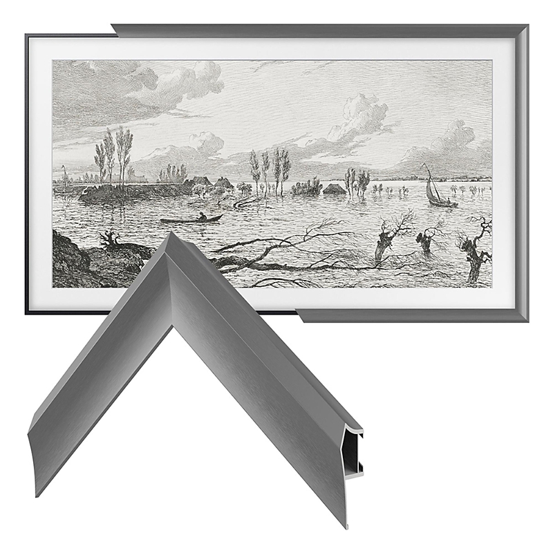 Deco Tv Frames 55 Alloy Prismatic Frame For Samsung The Frame Tv 2021-2024 In Prismatic Graphite