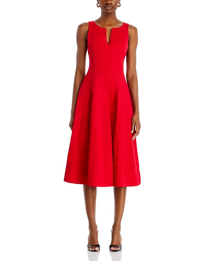 Shop Aqua Paneled Midi Dress - 100% Exclusive In Red