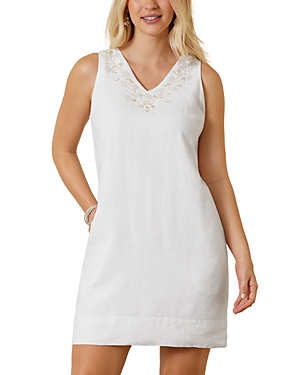 Shop Tommy Bahama Two Palms Embroidered Dress In White