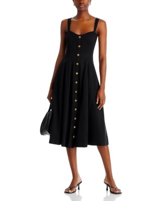 AQUA - Button Front Midi Dress - Exclusive