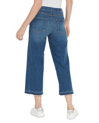 Frances High Rise Cropped Wide Leg Jeans in Authentic Midwash