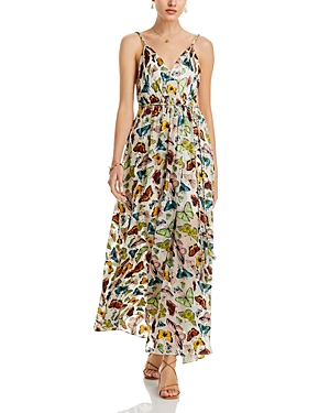 Shop Alice And Olivia Samantha Braided Strap Maxi Dress In Boundless