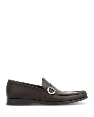 FERRAGAMO - Men's Caspian Gancio Leather Loafers