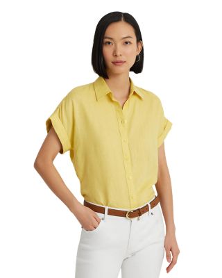 Ralph Lauren - Linen Dolman Sleeve Button Down Shirt