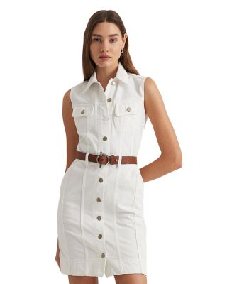 Ralph Lauren★Belted Denim Sleeveless A-Line Dress Polo Ralph Lauren Belted Denim Sleeveless A-Line Dress