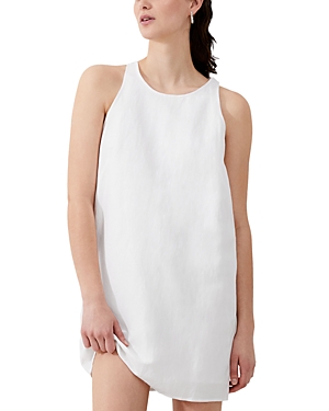 Shop French Connection Birdie Shift Dress In Linen White