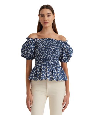 Ralph Lauren - Floral Print Peplum Blouse