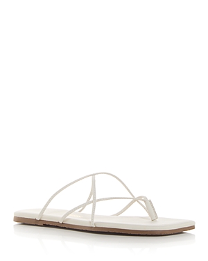 Shop Tkees Women's Elle Square Toe Thong Sandals In Cream