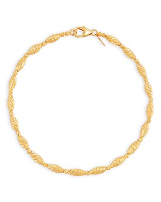 Bloomingdale's Fine Collection - 14K Yellow Gold Alternate Oval & Bead Links Bracelet