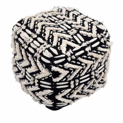 Mariel Hand Woven Textured Pouf