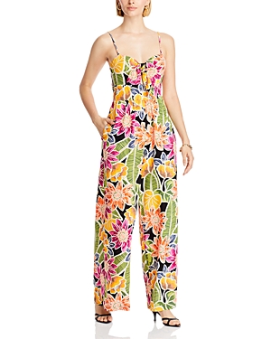 Tie Front Floral Jumpsuit - 100% Exclusive
