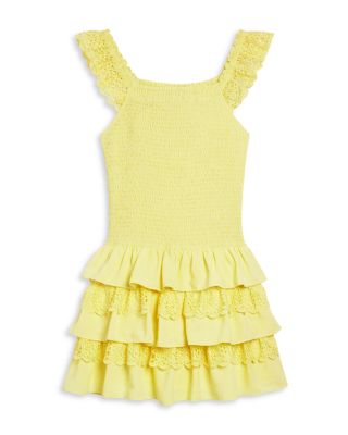 AQUA - Girls' Sleeveless Smocked Dress, Little Kid, Big Kid - Exclusive