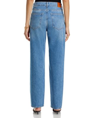 Gavin Mid Rise Long Jeans in Washed Blue