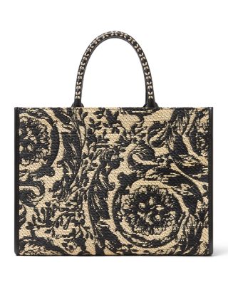 Versace Barocco Athena Raffia Medium Tote Bag | Bloomingdale