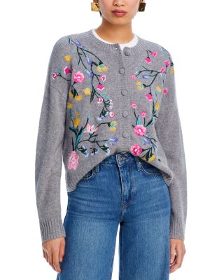 C by Bloomingdale's Cashmere - Garden Floral Cardigan - Exclusive