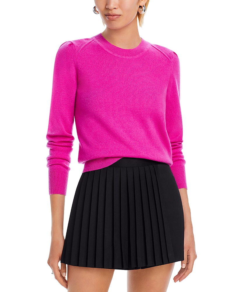 AQUA CASHMERE PUFF SLEEVE CREWNECK CASHMERE SWEATER - EXCLUSIVE