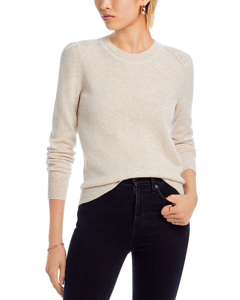 AQUA CASHMERE PUFF SLEEVE CREWNECK CASHMERE SWEATER - EXCLUSIVE