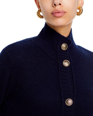 100% Cashmere Rib Knit Cardigan - Exclusive