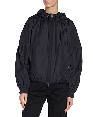 MONCLER AUXONNE MATTE NYLON HOODED WINDBREAKER