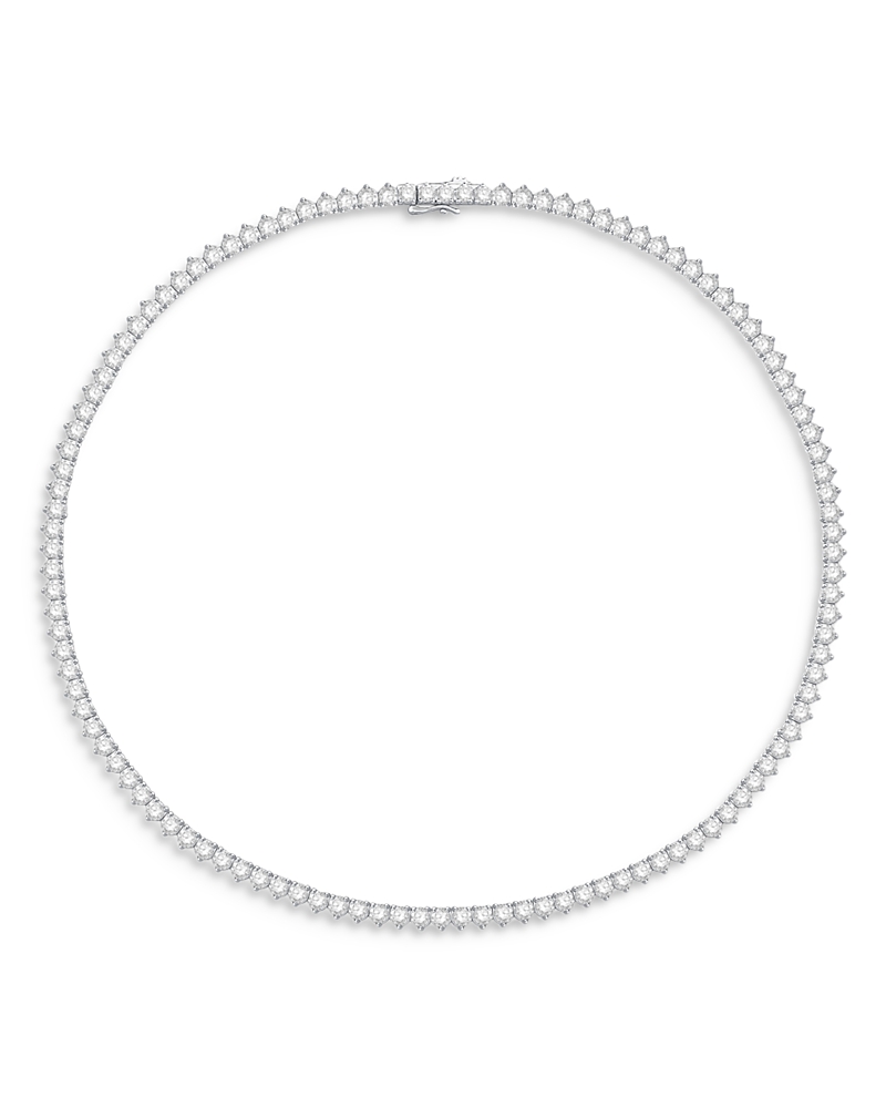 Bloomingdale's Fine Collection Certified Diamond Tennis Necklace in 14K White Gold, 15.0 tcw
