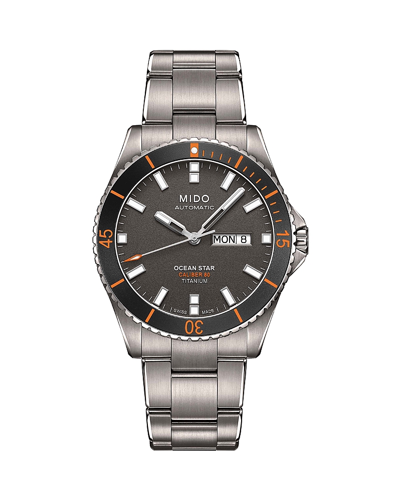 Mido Ocean Star 200 Watch, 42.5mm In Black/gray