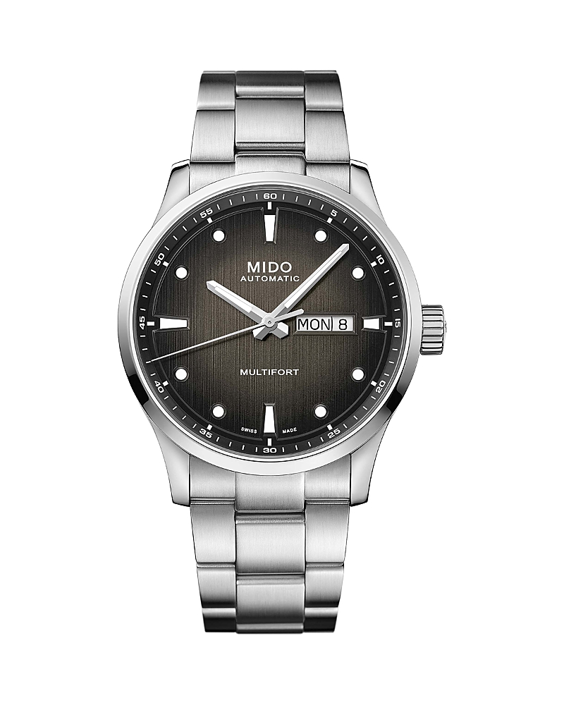 Mido Multifort Iii Watch, 42mm In Black/silver