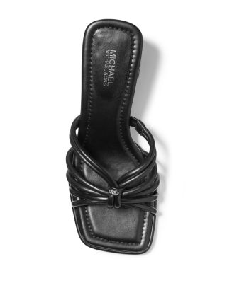 Michael Kors Women's Astra Square Toe Strappy Block Heel Sandals