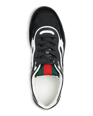 Men&#39;s Re-Web Low Top Canvas and Leather Sneakers