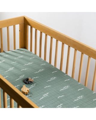 Crib Sheet in GOTS Certified Organic Muslin Cotton