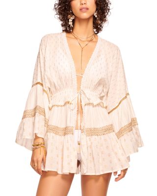 Ramy Brook - Maxine Metallic Trim Swim Cover-Up Dress