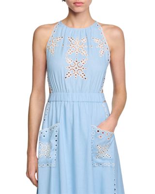 calypso blue dress Ramy Brook Emberly Metallic Minidress