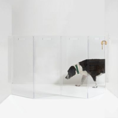 Wall Mounted Clear Pet Gate Zig Zag , 4 Panel