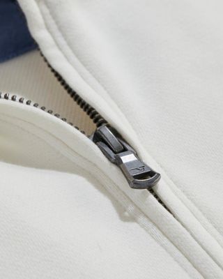 Breton Striped Quarter Zip Sweater