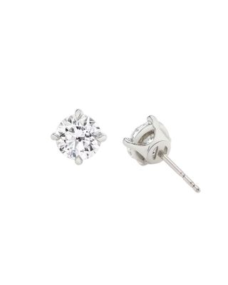  Solitaire Stud in 14K Gold, 3ctw Round Brilliant Lab Grown Diamond