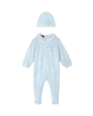 Versace - Unisex Barocco Print Jersey Footie & Hat Set - Baby
