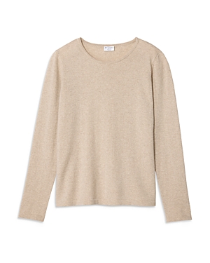 Sferra Intimita Cashmere Long Sleeve Top In Tan